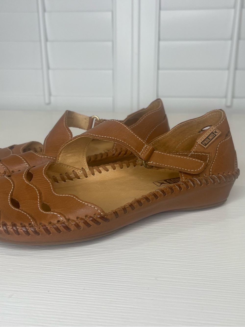 Pikolinos Vallarta Brandy Leather Strap Mary Jane’s
